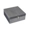 Cutie depozitare cu inchidere metalica, Catifelata, 24x24x10 cm, Gri, ATU-082985