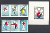ROMANIA 1971 LP 778 LP 779 J.O. DE IARNA SAPPORO SERIE SI COLITA MNH