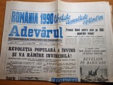 Ziarul adevarul 4 ianuarie 1990-revolutia romana,revolutia populara a invins