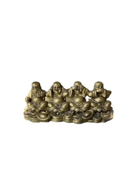 Statuieta aBuddha intelept, nu vede, nu aude, nu vorbeste, 12,5cm