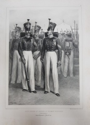 Auguste Raffet (1804-1860) - SOUS OFFICIER ET SOLDATS DU REGIMENT DE VOLHYNIE foto