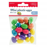 Mini Oua din Plastic DACO, 2.5 cm, 24 Buc/Set, Multicolor, Accesorii Creatie, Accesorii Craft, Oua de Pictat, Oua de Paste din Plastic, Oua de Paste d