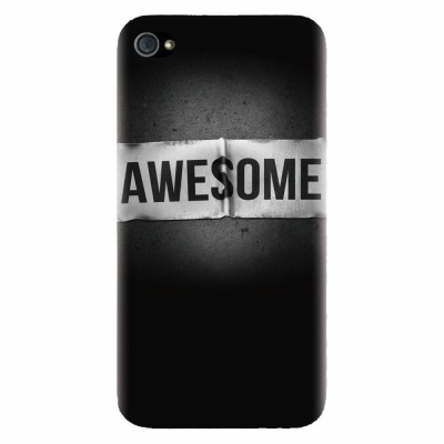 Husa silicon pentru Apple Iphone 4 / 4S, Awesome Label Dark foto