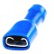 Papuci electrici izolati, mama, albastru Plat, terminale pe cablu, 6,3x0,8mm, lungime 21,3 mm, crimpat, 1542, 10 buc. la blister Carpoint AutoDrive Pr
