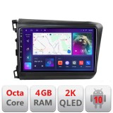 Navigatie Honda Civic Sedan C-132 Android Octa Core Ecran 2K QLED GPS 4G 4+32GB 360 KIT-132+EDT-E409-2K CarStore Technology