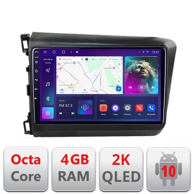 Navigatie Honda Civic Sedan C-132 Android Octa Core Ecran 2K QLED GPS 4G 4+32GB 360 KIT-132+EDT-E409-2K CarStore Technology foto