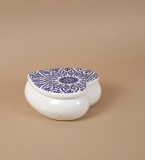 Cumpara ieftin Cutie de depozitare inimioara din ceramică decorativă Tatto Albastru
