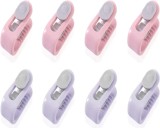 Set de 8 cleme pentru pilota Bobozhong, plastic, violet/roz/gri, 5,2 x 2,3 x 2 cm