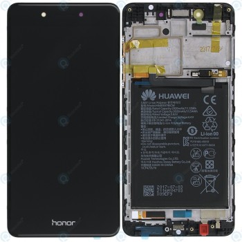 Huawei Honor 6C (DIG-L01, DIG-L21HN) Capac frontal al modulului de afișare + LCD + digitizer + baterie (sigla Honor) gri 02351FUV foto