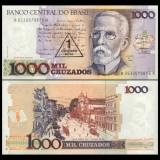 Brazilia 1989 - 1 cruzado novo, supratipar pe 1000 cruzados, UNC