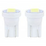 Bec de pozitie tip LED , T10 W2.1x9.5 W5W, 12V, 2 SMD 5730 , culoare alb , AMIO, set 2 buc AutoDrive ProParts