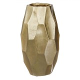 Vază Decorativă, Model Asimetric 15.2x15.2x26.7cm, Culoare Aurie, Material Polirasină, Oem