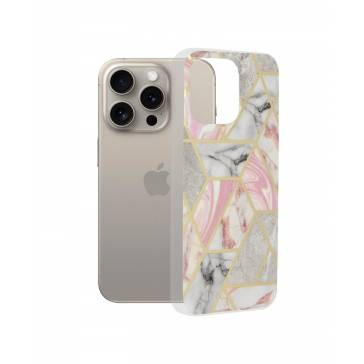 Husa Marble Series Pink Hex Apple iPhone 15 Pro Max foto
