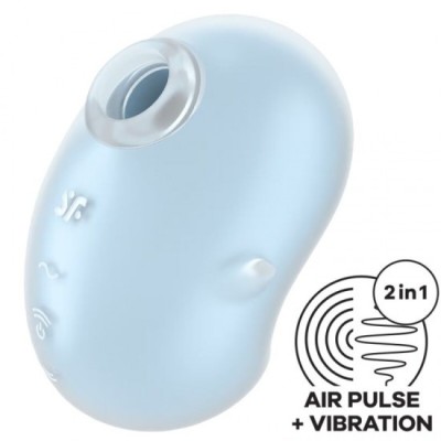 SATISFYER - CUTIE GHOST LAY-ON VIBRATOR LIGHT BLUE foto