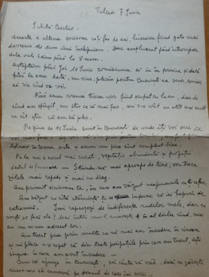 Scrisoare S. Luchian catre Cecilia Vasilescu, transcrisa olograf de Laura Cocea foto