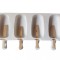 Forma silicon pentru inghetata, 4 cavitati, Alb, 26 cm, 308COF