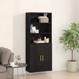 VidaXL Highboard Fag Negru 69.5x34x180 cm Lemn Tehnologic