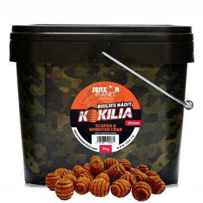Boilies SENZOR Kokilia Pentru Nadit, Scopex Monster Crab, 20mm, 5kg foto