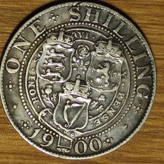 Anglia / Marea Britanie -moneda argint sterling- 1 shilling 1900 AUNC - Victoria