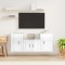 vidaXL Set comodă TV, 3 piese, alb extralucios, lemn prelucrat 3188496