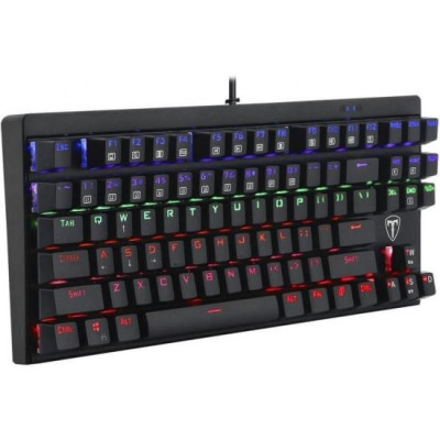 Tastatura mecanica gaming T-Dagger Corvette neagra iluminare rainbow foto