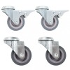 Roti pivotante cu gaura pentru surub, 4 buc., 50 mm