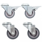 VidaXL Roți pivotante cu gaură pentru șurub, 4 buc., 50 mm