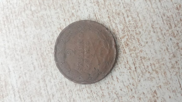 Suedia - 2 skilling banco 1845.