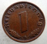 2.544 GERMANIA WWII 1 REICHSPFENNIG 1939 G, Europa, Bronz