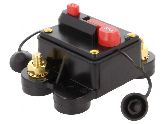 Siguranță automată auto 80A neagră 12-24VDC
