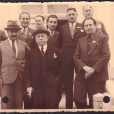 Octavian Goga cu fruntasi ai Partidului National Crestin FOTO ORIGINALA - 1937