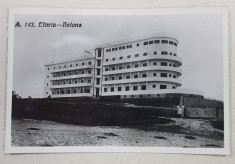 EFORIA - HOTEL BELONA VAZUT DINSPRE PLAJA , CARTE POSTALA ILUSTRATA , MONOCROMA , CIRCULATA , 1940 foto