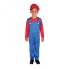 Costum Mario Instalator KidMania, Baieti 8-10 Ani (128-140 cm), Salopeta + Palarie, Carnaval/Petrecere Tematica