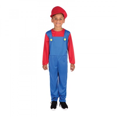 Costum instalator Mario KidMania&amp;reg; pentru baieti 8-10 ani 128-140 cm foto