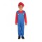 Costum instalator Mario KidMania&reg; pentru baieti 8-10 ani 128-140 cm