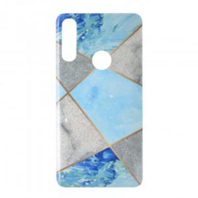 Husa Telefon Plastic+Silicon Samsung A40 a405 Marble Light Blue foto