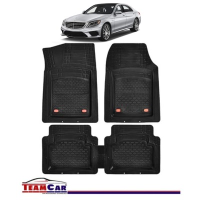 Covorase Auto TeamCar&amp;reg; Tip Tavita Compatibile Mercedes-Benz S-Class W222 (2013&amp;ndash;2020) Negru Material Rezistent foto