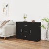 Gossi servanta, negru, 91x29,5x65 cm, lemn prelucrat