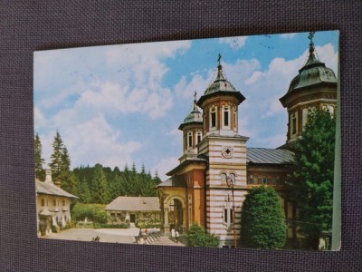 CPIB 23163 CARTE POSTALA - SINAIA, BISERICA NOUA A MANASTIRII, CIRCULATA, 1968, STAMPILE, TIMBRU foto