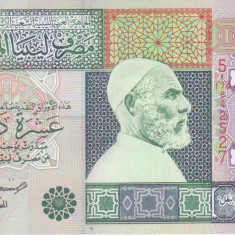 Bancnota Libia 10 Dinari (2002) - P66 UNC ( serie 5 )
