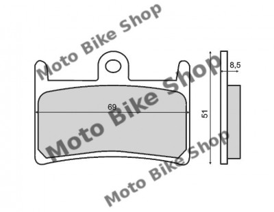MBS Placute frana Yamaha YZF R7 99-01 /FZS 1000 01-05 /YZF 1000 96-01 MCB611, Cod Produs: 225101060RM foto