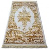Covor acril Manyas 192AA fildeş si aur Franjuri, 80x300 cm, Dreptunghi, Lana
