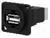 Conector {{Tip conector}}, colier (2 orificii), orificiu pentru &amp;#351;urub conic, pt. montare pe panou, CLIFF - CP30209N