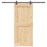 vidaXL Ușă glisantă cu set feronerie, 100x210 cm, lemn masiv de pin