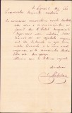 HST 423S Scrisoare olografă 1873 Constantin Rădulescu primar Lugoj