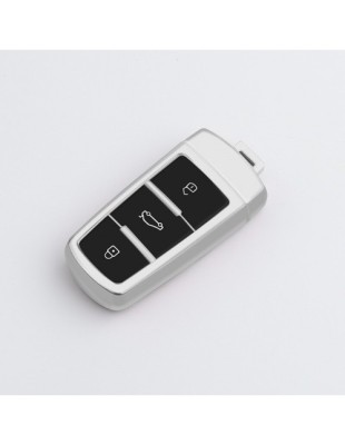 Husa Cheie VW Passat CC Passat B6 B7, Tpu, Gri- Pentru model cu keyless foto