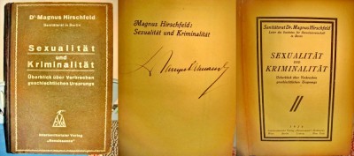 5782-I-M.Hirschfeld-Sex si Crima 1924. Medicina si psihologie veche. foto