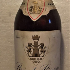 BRANDY RISERVA, SIGILLO ORO PIAZZA, MULTI 3 ANI cl 100 gr 42 sticla anii 1970