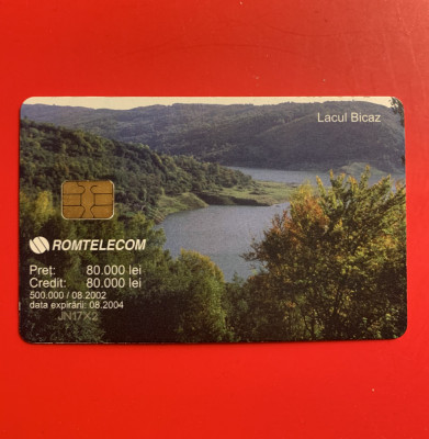 Cartela telefonică de colecție Lacul Bicaz foto