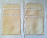 Set 6 Placemats/ Suport farfurie Vintage din bumbac cu danteluta pe margine